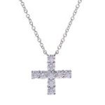 Harry Winston ハリーウィンストン ミニクロスネックレス ダイヤ Pt950