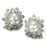 Harry Winston ハリーウィンストン パール ダイヤモンドイヤリング
