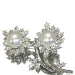 Harry Winston ハリーウィンストン パール ダイヤモンド ブローチ
