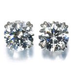 Harry Winston ハリーウィンストン ピアス ダイヤ 2.0ct ラウンド・イヤスタッズ
