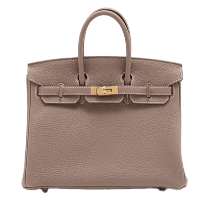 エルメス バーキン25 トゴ エトゥープ シルバー