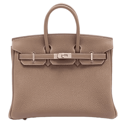 エルメス バーキン25 トゴ エトゥープ シルバー