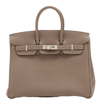 エルメス バーキン25 トゴ エトゥープ シルバー