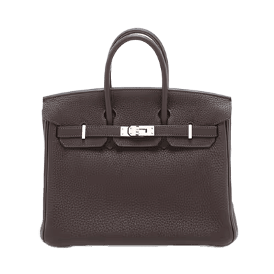 エルメス バーキン25 トゴ ショコラ シルバー