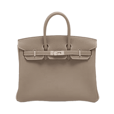 エルメス バーキン25 トゴ エトゥープ シルバー