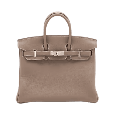 エルメス バーキン25 トゴ エトゥープ シルバー