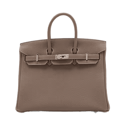 エルメス バーキン25 トゴ エトゥープ シルバー