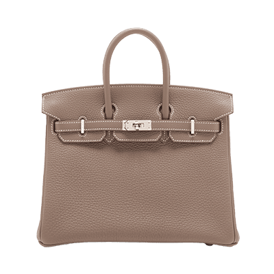 エルメス バーキン25 トゴ エトゥープ シルバー