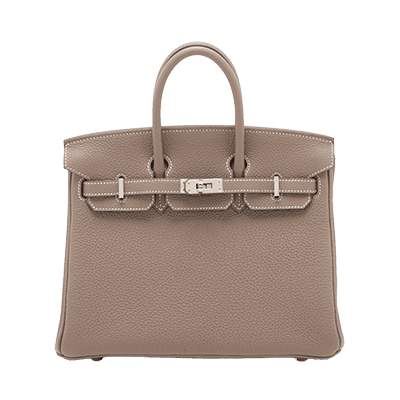エルメス バーキン25 トゴ エトゥープ シルバー
