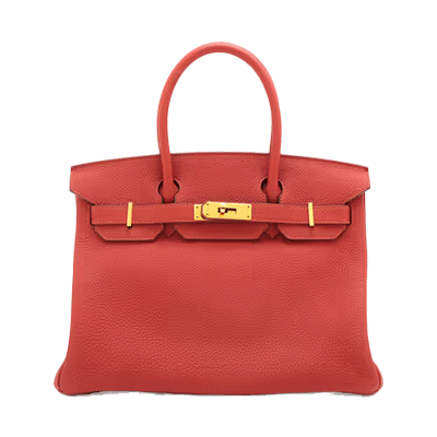 エルメス バーキン30 トゴ ルージュカザック ゴールド