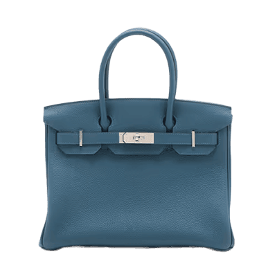エルメス バーキン30 トゴ ディープブルー シルバー