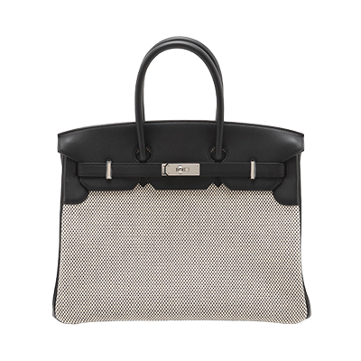 エルメス バーキン35 トワルGMxスイフト ブラック シルバー