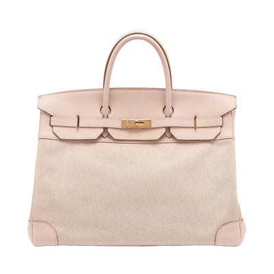 エルメス バーキン40 トワルアッシュ×トリヨンクレマンス ピンクベージュ ゴールド