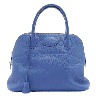 エルメス ボリード31 トリヨンクレマンス ブルーエレクトリック シルバー