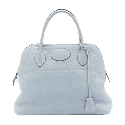 エルメス ボリード31 トリヨンクレマンス ブルーラン シルバー