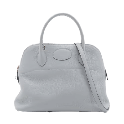 エルメス ボリード31 トリヨンクレマンス ブルーグラシエ シルバー