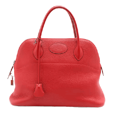 エルメス ボリード31 トリヨンクレマンス 2WAYハンドバッグ ルージュガランス シルバー