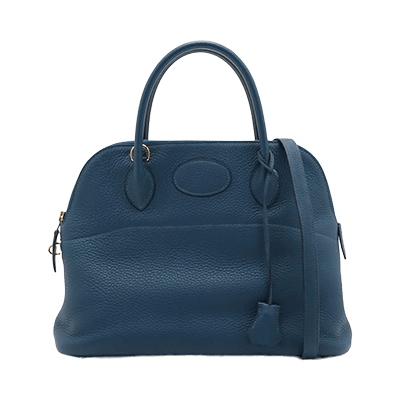 エルメス ボリード31 トリヨンクレマンス ディープブルー ゴールド