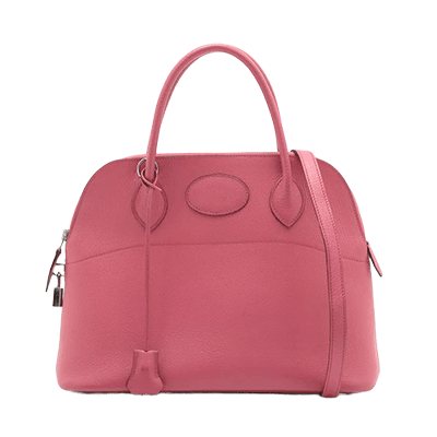 エルメス ボリード31 シェーブル ローズショッキング シルバー