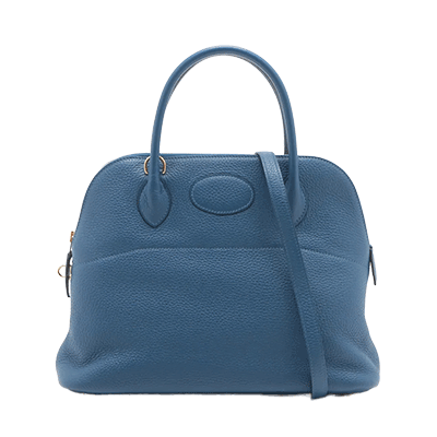 エルメス ボリード31 トリヨンクレマンス ブルーウートルメール ゴールド