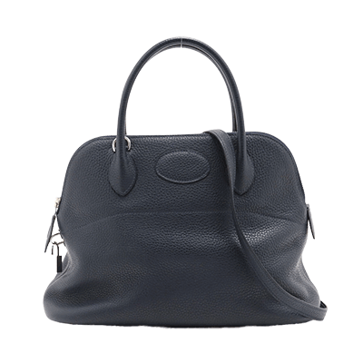 エルメス ボリード31 トリヨンクレマンス ブルーニュイ シルバー