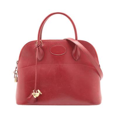 エルメス ボリード31 ボックスカーフ レッド ゴールド