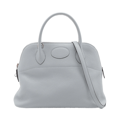 エルメス ボリード31 トリヨンクレマンス ブルーグラシエ シルバー