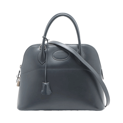 エルメス ボリード31 ボックスカーフ ブルーインディゴ シルバー