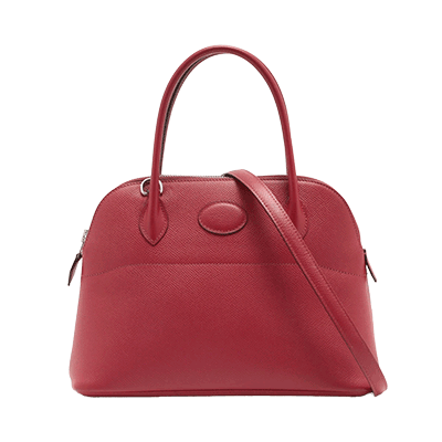 エルメス ボリード31 ヴォーエプソン ルージュグレナ シルバー