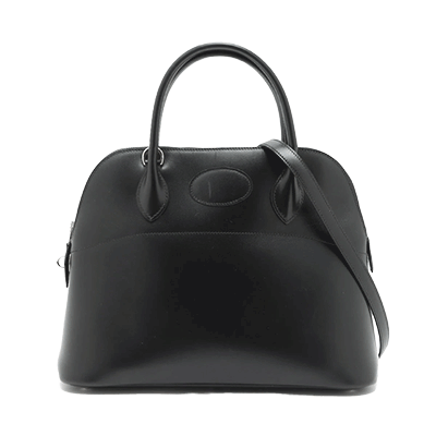 エルメス ボリード31 ボックスカーフ ブラック シルバー