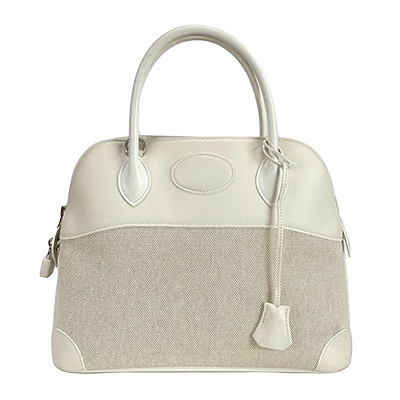 エルメス ボリード31 アイボリー×白 トワルアッシュ×ヴォーバレニア