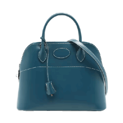 エルメス ボリード31 ボックスカーフ ブルータラサ シルバー