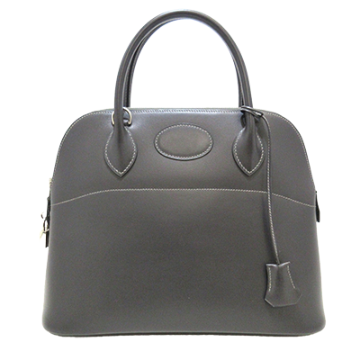 エルメス ボリード31 ダークグレー ボックスカーフ