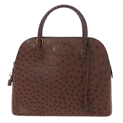 エルメス ボリード31 ダークブラウン オーストリッチ