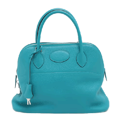 エルメス ボリード31 トリヨンクレマンス ターコイズ シルバー