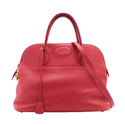 エルメス ボリード35 トワルアッシュ×レザー ブラック ゴールド