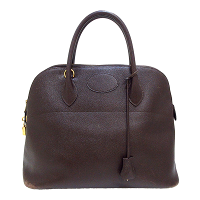 エルメス ボリード37 ダークブラウン クシュベル