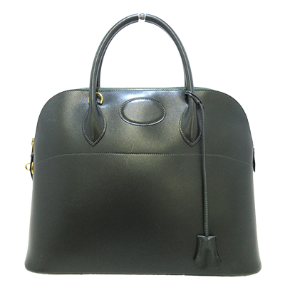 エルメス ボリード37 ダークグリーン ボックスカーフ