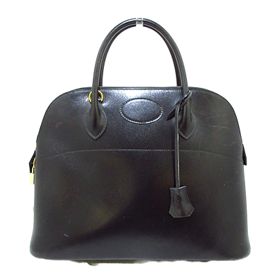 エルメス ボリード37 黒 ボックスカーフ