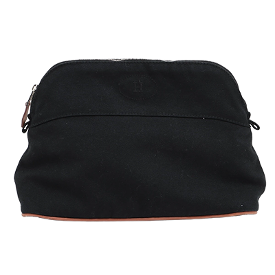 エルメス ボリードポーチMM キャンバス ポーチ ブラック シルバー