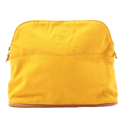 エルメス ボリードポーチ コットン ポーチ イエロー ゴールド