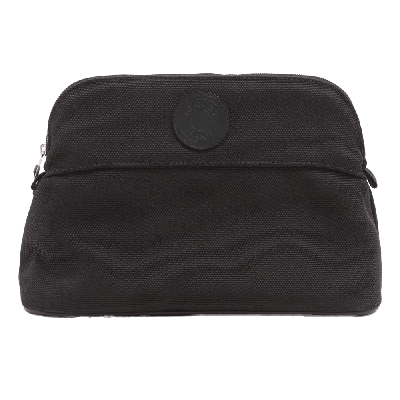 エルメス ボリードポーチ キャンバス ポーチ ブラック シルバー