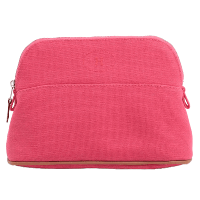 エルメス ボリードポーチ キャンバス ピンク シルバー