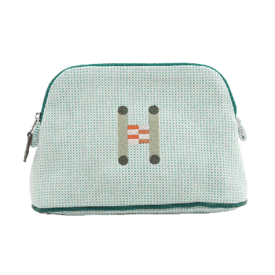 エルメス ボリードポーチ キャンバス ポーチ グリーン シルバー