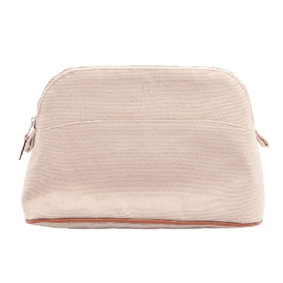 エルメス ボリードポーチ キャンバス ポーチ ベージュ シルバー