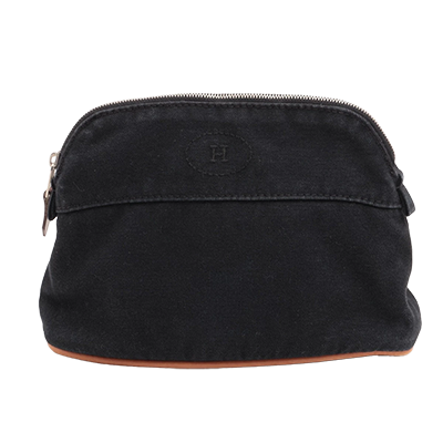 エルメス ボリードポーチ20 キャンバス ポーチ ブラック シルバー