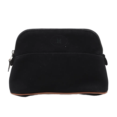 エルメス ボリードポーチミニ キャンバス ポーチ ブラック シルバー