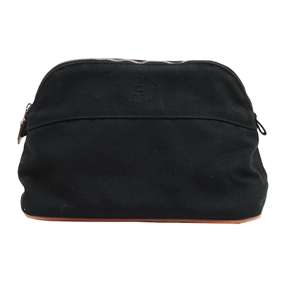 エルメス ボリードポーチMM キャンバス ポーチ ブラック シルバー