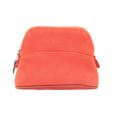 エルメス ボリードポーチミニミニ キャンバス ポーチ オレンジ