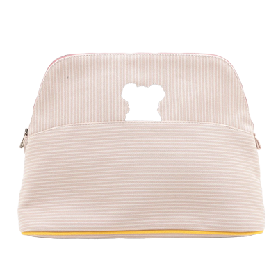 エルメス ボリードポーチGM コットン ポーチ ベージュ シルバー